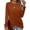 Brown, variant on Crew Neck Twist Knot Front Tops for Women Long Sleeve Fitted Blouses Waist Defining Stretchy Soft Casual Dressy Work Shirts Going Out Tunic Tops Fall, Brown,L