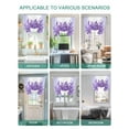 thumbnail image 5 of Eucalyptus Purple Tie Up Curtains for Windows 63 Inch Length Balloon Curtains Kitchen Adjustable Balloon Window Shade Stripes Bottle Flower Cactus Plant Tie Up Valance Bathroom Curtain Window 52"x63", 5 of 6