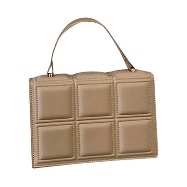 Nuevo bolso de hombro de moda de cuero artificial, bolso cuadrado pequeño con forma de rombo