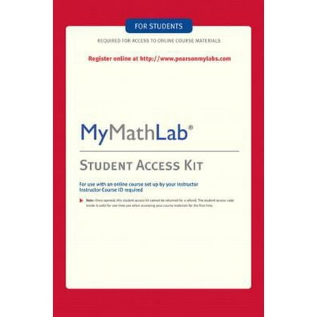 Supplement: Mymathlab/Mystatlab Student Access Kit (Standalone) - Mystatlab: Simplicity, Dependability, Choice...Proven Success! 1