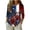 001 Red, variant on USA 250th Anniversary Shirt for Women Crewncek 3/4 Sleeve Patriotic T shirts American Flag Graphic Tunic Tops