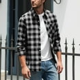 thumbnail image 4 of FDGIU Men's Flannel Shirt 2025 - Long Sleeve Button Down Plaid, Soft Fall Winter Casual Top, 4 of 7