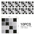 thumbnail image 1 of 10Pcs Mosaic Tile Stickers Stick Bathroom Kitchen Home Wall Decal Self-Adhesive,4x4inch, 1 of 8