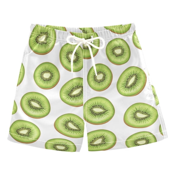 joogoo Boys Swim Trunks Kiwi-fruits Beach Board Shorts Drawstring Swimsuit 4T