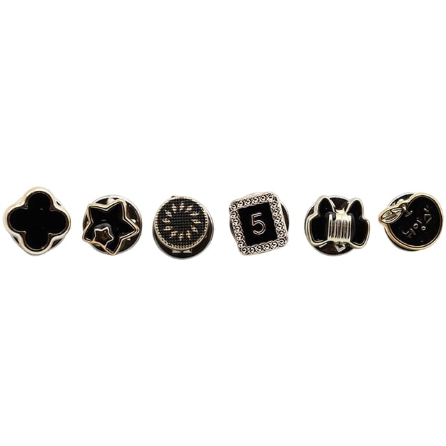 Naiovety 30 piezas camisa suéter vástago botón reemplazo ropa abrigo botones de Metal broche Pin gemelos insignia accesorios de costura Tela de costura y artesanía Negro/22-27 Naiovety HA008252-08