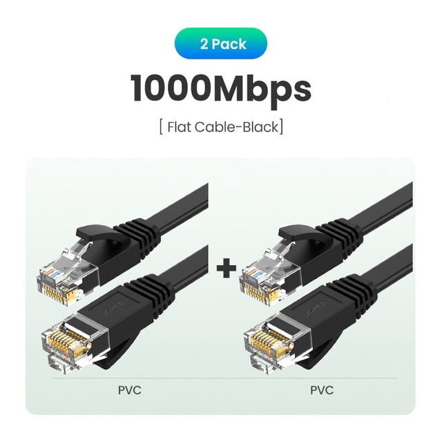Cable Ethernet UGREEN Cat6 Gigabit de alta velocidad 1000Mbps Cable de Internet RJ45 Cable LAN de red blindado para PC PS5 PS4 PS3 Xbox Tan Jianjun unisex