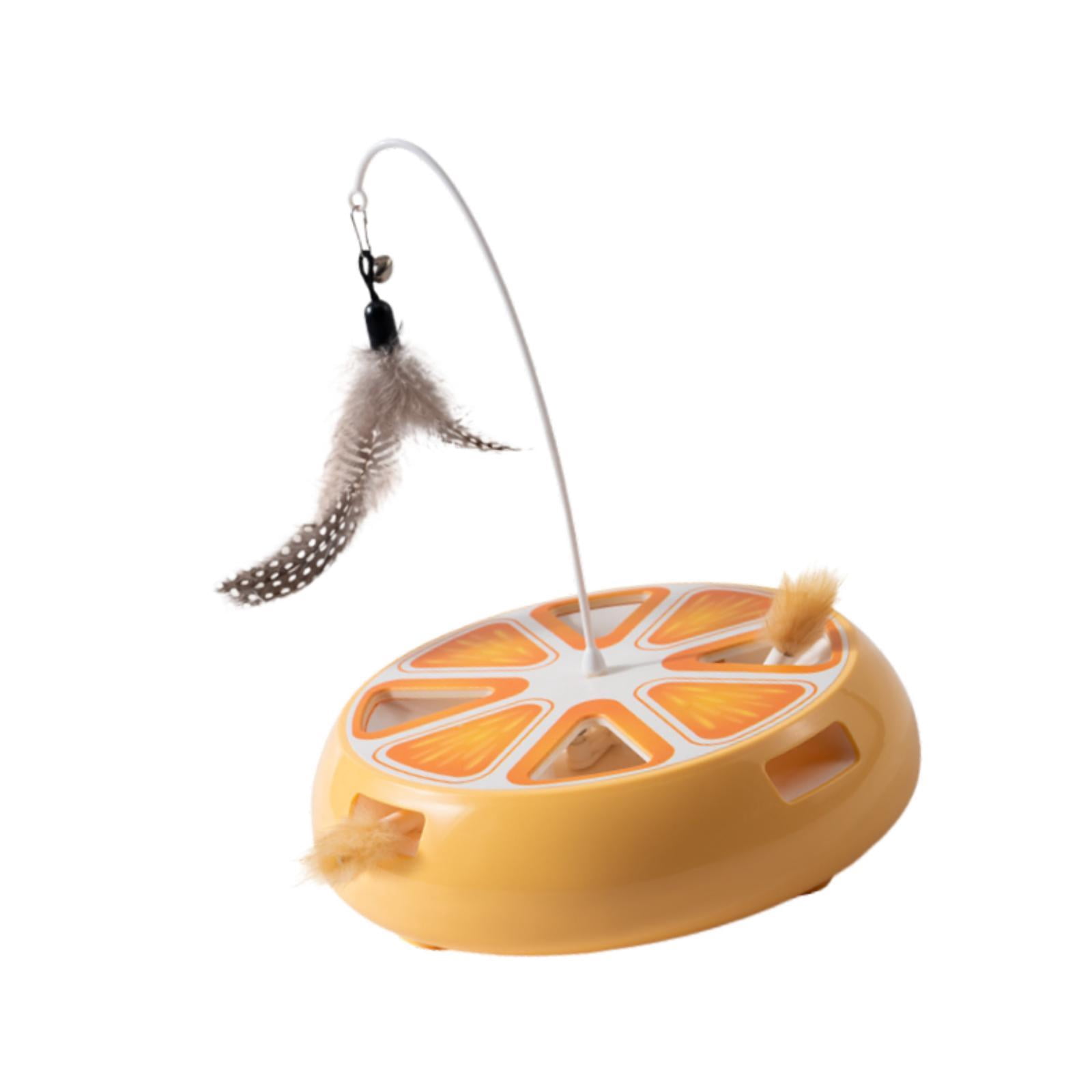 YWMJZEU Automatic Teaser Interactive Cat Toy Interaction Pet Supplies Playing Electronic Yellow