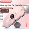 thumbnail image 3 of BN-LINK Heating Pad for Period Cramps, Portable Cordless, 6 Heat Levels and 6 Massage Modes, Waist or Belly Heating Pad for Women and Girl(Pink), 3 of 7