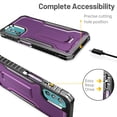 thumbnail image 4 of FITO For Moto G 5G 2022 Case, Phone Case with Screen Protector and Kickstand (Purple), 4 of 6