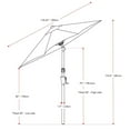thumbnail image 2 of CorLiving 10ft Wind Resistant Tilting Patio Umbrella with Aluminum & Steel Frame & Round Base, 2 of 7