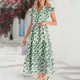 thumbnail image 1 of WILLBEST Vestidos de Algodon Vestido Midi Floral de Verano para Mujer, Manga Corta, Cuello En V, Volantes, Largo, Fluido, Bohemio, Informal, para Playa Extra Grande, 1 of 3
