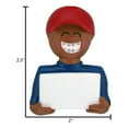 thumbnail image 4 of Personalized Dentist Ornaments 2024 - Custom African American Boy  with Teeth Braces Ornament, 4 of 9
