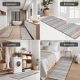 thumbnail image 5 of Colorful Geometric Striped Pattern Kitchen Rugs Sets Of 3,Kitchen Runner Rugs Non Skid Washable,Decorative Kitchen Floor Mats for Kitchen,Sink,Laundry,17"x30"+ 17"x47" + 17"x59", 5 of 6