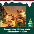 thumbnail image 4 of Christmas Decorative Lights, Snowflake Light Strings, Battery Operated LED Christmas Wreath with Bells and Red Berries, Green ABS Figurines for Indoor Outdoor Holiday Party Camping Decor, 4 of 7