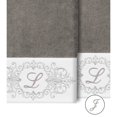 thumbnail image 2 of Authentic Hotel and Spa  100% Turkish Cotton Monica 2PC Embellished Bath Towel Set Dark Gray J, 2 of 3