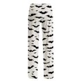 thumbnail image 6 of BWASD Pants for Women Halloween Bat Print Wide Leg Pants with Pockets Comfy Baggy Holiday Party Loungewear Casual Loose Soft Pajama Bottoms Home Daily Wear | L Size, 6 of 6