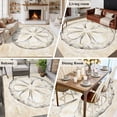 thumbnail image 5 of Sand Dollar Coastal Area Rug 5x8 FT, Non Slip Bedroom Throw Carpet, Summer Beach Beige Sea Washable Soft Floor Carpet Non-Shedding Rug for Living Room Nursery Dorm Office, 5 of 9