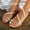 White, variant on Aboser Women Pearl Sandals Retro Bohemian Rhinestone Sandals Summer Flats Gladiator Sandals Roman Slides Shoes