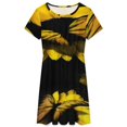 thumbnail image 3 of Beautiful Sunflower Butterfly Short Sleeve Dress Women Summer Evening Dresses Ladies Sundress, 3 of 7