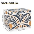 thumbnail image 5 of Yayeee Collapsible Cube Storage Bin with Lid Fabric Closet Decorative Basket with Handles, Orange Art Pattern, 5 of 7
