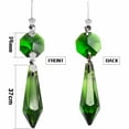 thumbnail image 2 of Chandelier Lamp 20PC Icicle Crystal Prisms Hanging Drop Pendant Christmas Decor, 2 of 19
