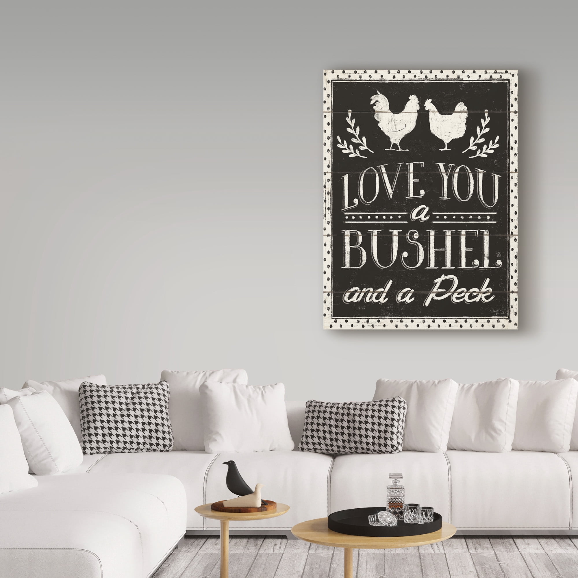 Trademark Fine Art 'Country Thoughts V Black' Canvas Art by Janelle Penner