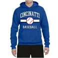 thumbnail image 2 of Wild Bobby City of Cincinnati Baseball Fantasy Fan Sports Unisex Hoodie Sweatshirt, Royal, 3X-Large, 2 of 6