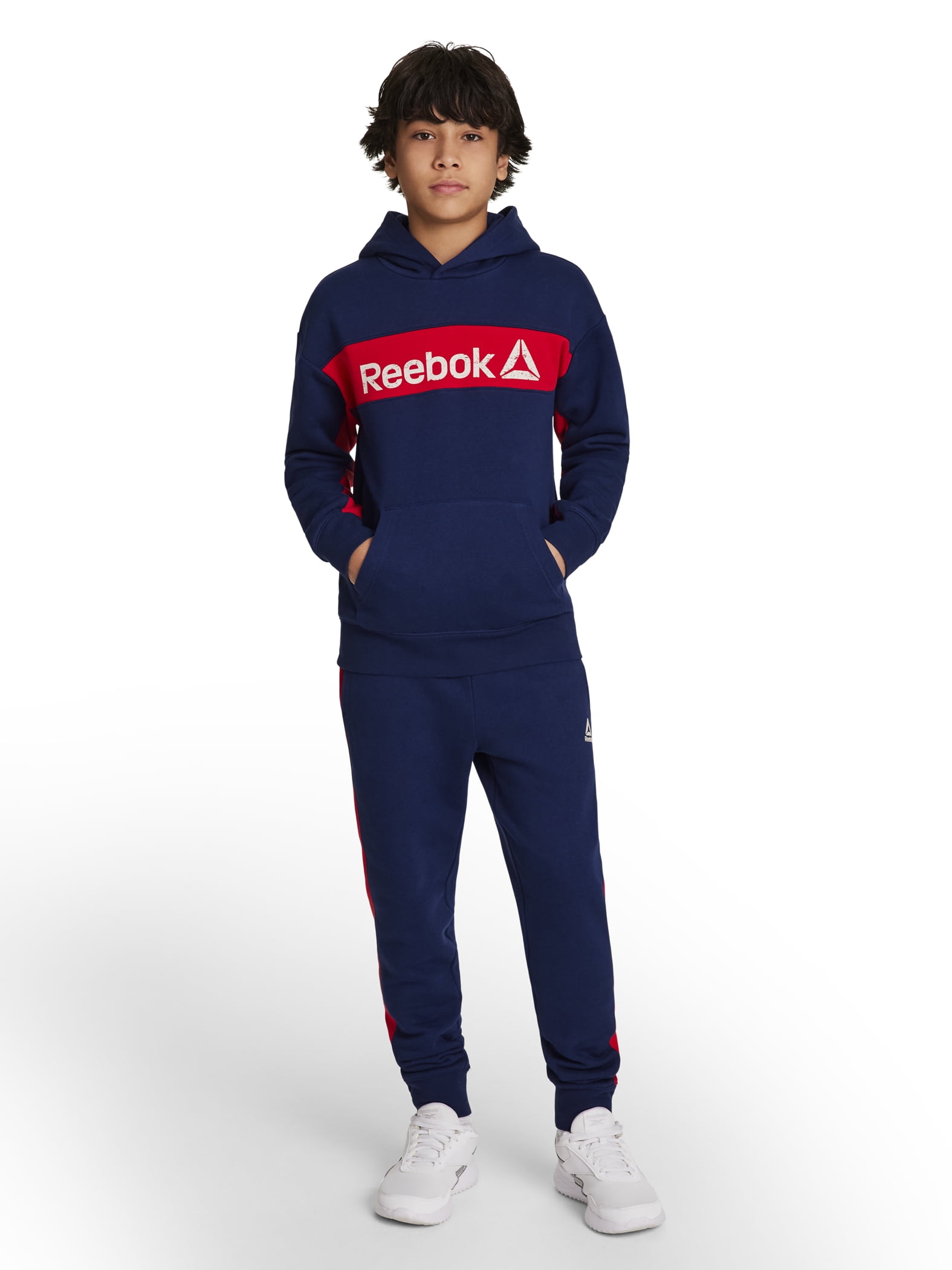 Reebok Boy's Colorblock Fleece Hoodie, Sizes 4-18
