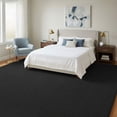 thumbnail image 5 of Ottomanson Area Rug Non-Slip Low Pile Stain Resistant Carpet, Solid Black, 7'10" x 23', 5 of 7