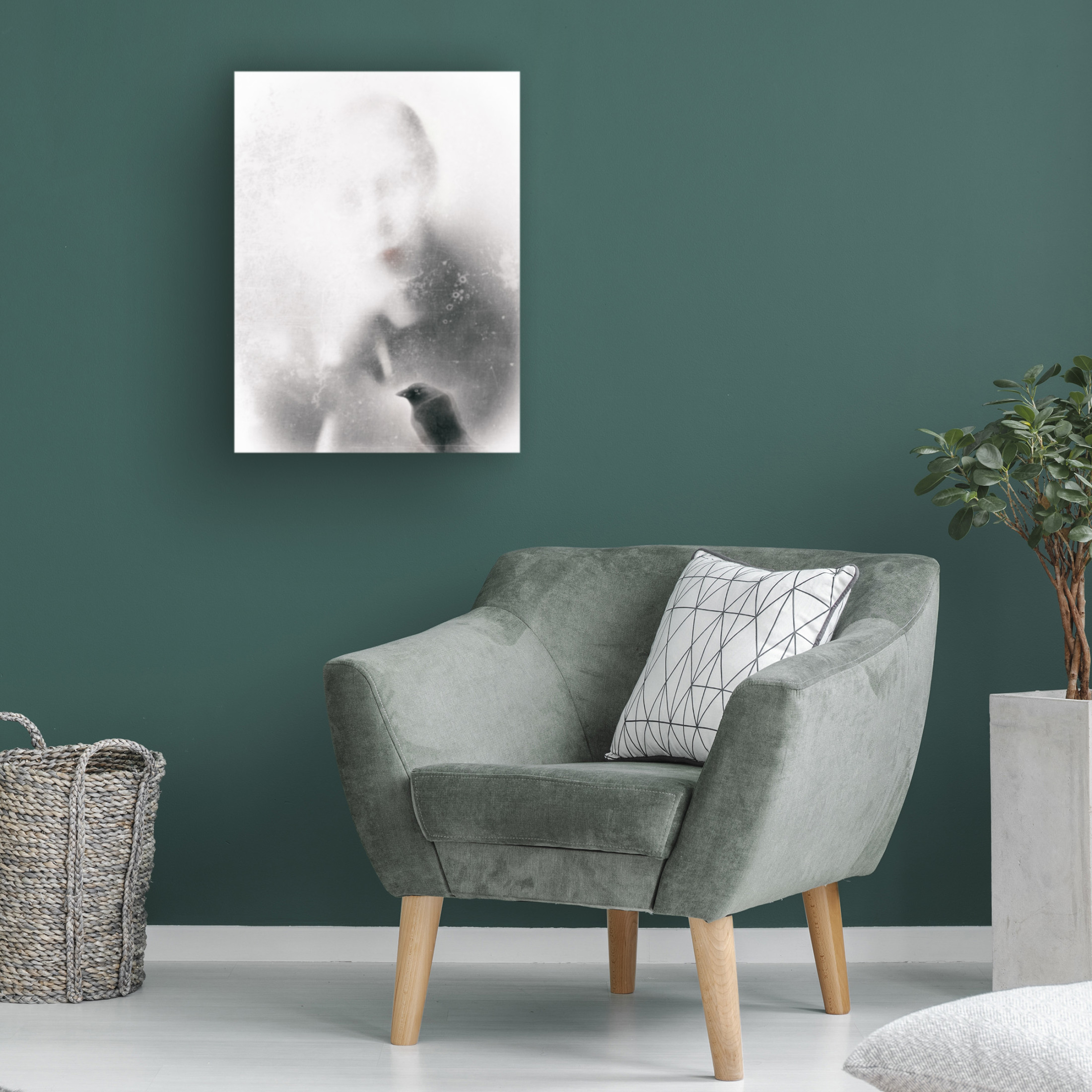 Canvas Wall Art - Gilbert Claes 'The Angry Bird  ' Wall Art for Living Room, Bedroom, or Office D?cor by Trademark Fine Art - 18 x 24 Inches