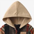 thumbnail image 4 of HCNTES Baby Boy Winter Clothes Toddler Boys Fall Winter Outfit Sets, 6M 12M 18M 24M 2T 3T 4T 5T 6T 7T 2-Pieces Plaid Hoodie Sweatshirt Top + Jogger Pants Outfit Set Fall Winter Set, 4 of 7