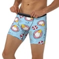 thumbnail image 3 of Salouo Gnome Pool Party Pattern Men's Boxer Briefs, Soft & Breathable Underwear Elastic Waistband Briefs for Men,1-Pack, 3 of 7