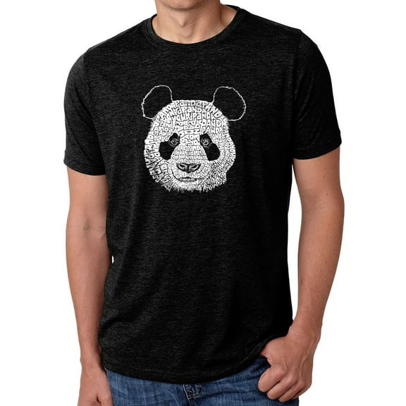 LA Pop Art Men's Premium Blend Word Art T-shirt - Panda