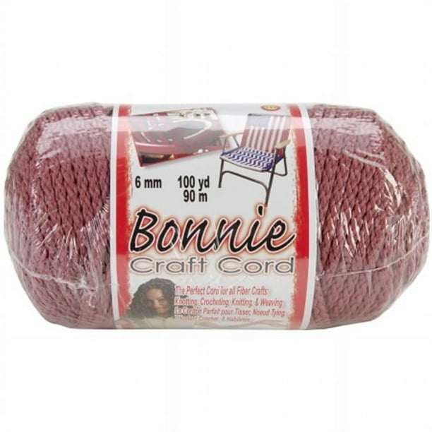 Bonnie Macramé Artisanat Cordon 6mmX100yd-Rose