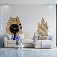 thumbnail image 2 of Escultura católica clásica de , bonito reloj de pared de gato silencioso, adorno de pared para cocina, interior, oficina, decoración, 2 of 8