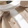 thumbnail image 4 of lkfuzj Men's Solid Color Shirt With Lyocell Texture Thin And Loose Fitting Casual Long Sleeved Lapel Top/shirt Soft Tee Tops For Men Khaki, 4 of 6