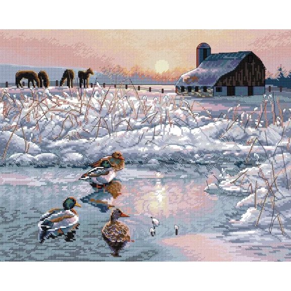 Mandarine Ducks | Cross Stitch Needlework Embroidery Kits (print