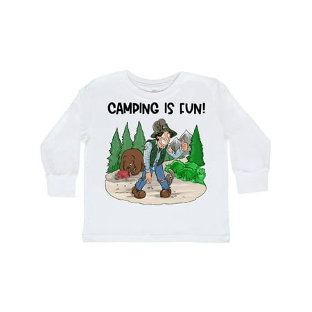 

Inktastic Camping is Fun! Gift Toddler Boy or Toddler Girl Long Sleeve T-Shirt