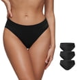 thumbnail image 1 of Calzones CRZ YOGA Softhold Bikini Paquete de 3 Negro Mediano, 1 of 4