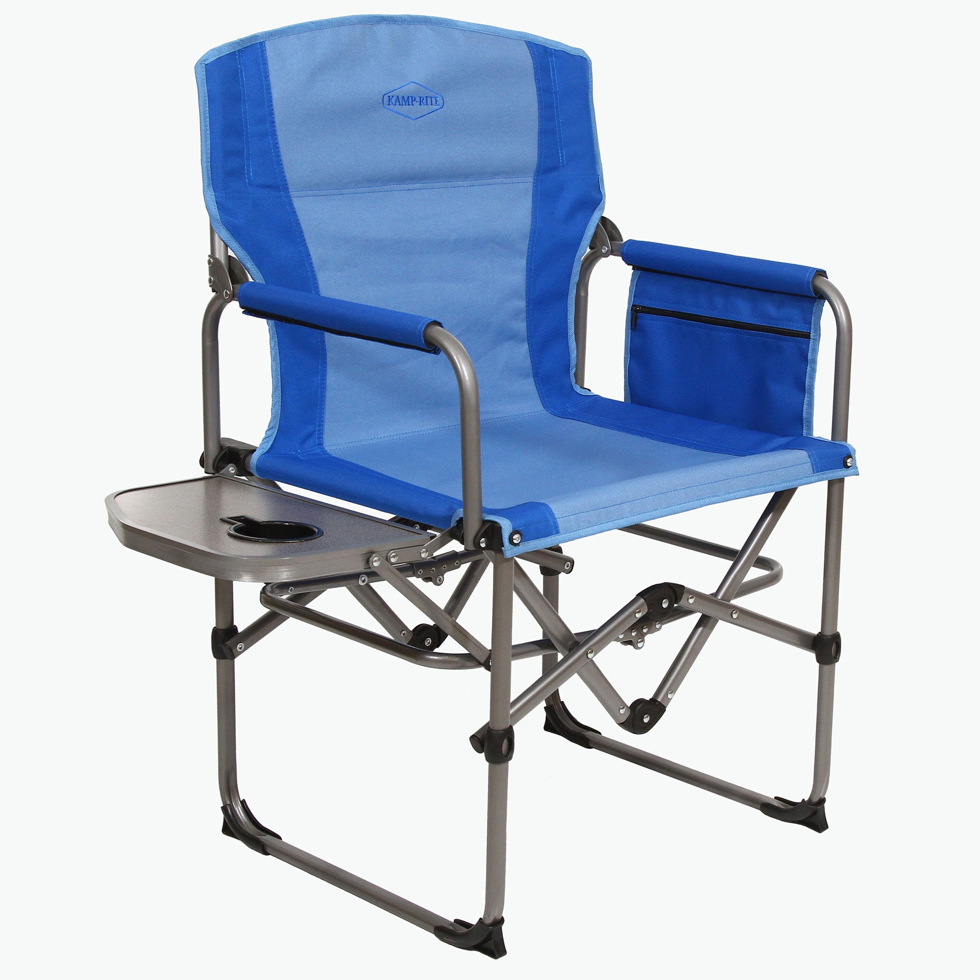 Kamp-Rite Outdoor Camping Folding Compact Director's Chair w/ Side