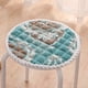 thumbnail image 1 of Nvzi Cojín para jardín, terraza, hogar, cocina, oficina, grueso y cómodo, 11,81 x 11,81 pulgadas (azul y verde), 1 of 5