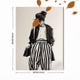 thumbnail image 3 of Qisvanset Black and White Fashion Illustration Canvas Wall Art 15.75x11.81 INCHES, 3 of 8