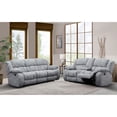 thumbnail image 6 of Global Furniture USA U250 Grey Console Reclining Loveseat with Cup Holders, Modern 2-Seater Recliner Sofa, Polyester Upholstery, 6 of 6