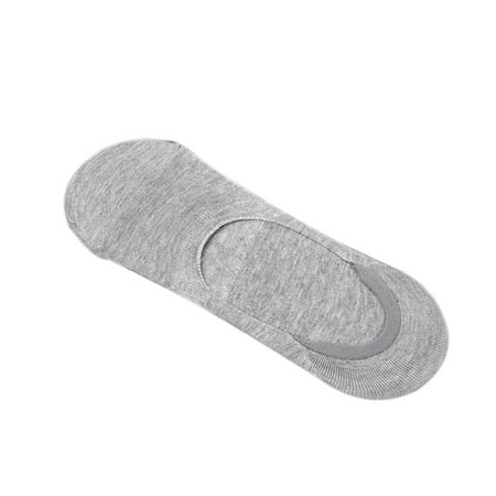 

2 Pairs Men Casual Cotton blend Boat Non- for Slip Invisible Low Cut Socks Grey