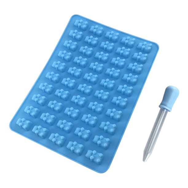 Bewildely Molde para Fondant, fabricante de cubitos de hielo de Chocolate, herramienta antiadherente para hacer pasteles, molde de silicona para hornear Herramientas y accesorios para hornear azul Bewildely HA001621-03