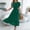*Green, variant on ClodeEU Womens Round Neck Short Sleeve Dress With Belt,Leisure Fashion Pure Color Long Style Dress Black,Womens Plus L