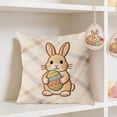 thumbnail image 6 of Easter Pillowcase Printed, Cute Rabbit Egg Chick Cushion Cover 18x18, Soft Breathable Fabric Pillow Case for Sofa Bed, Hidden Zipper Home Decor, Spring Festival Gift for Family, 6 of 6