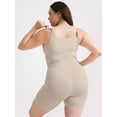 thumbnail image 2 of MANIFIQUE Plus Size Open-Bust Shapewear Tummy Control Mid-Thigh Bodysuit, High-Waist Thigh Slimmer, Shapewear for Women, 2 of 5