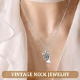 thumbnail image 4 of UPGRATOR 2Ud Collar Con Colgante De Trompa En Metal Plateado Moderno Para De, 4 of 7