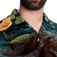 thumbnail image 5 of Platypus Men's Short Sleeve Spread Collar Hawaiian Shirts, Casual Printed Button Down Summer Beach Tops, Unisex Men's Shirts, 5 of 6